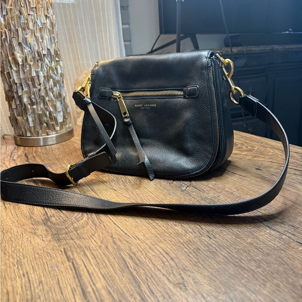 Marc Jacobs Black Leather Crossbody Bag